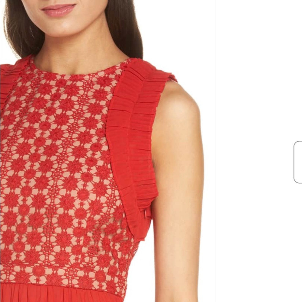 Foxiedox Red Nealea Pleated Sheath Dress Size XL - Picture 4 of 13